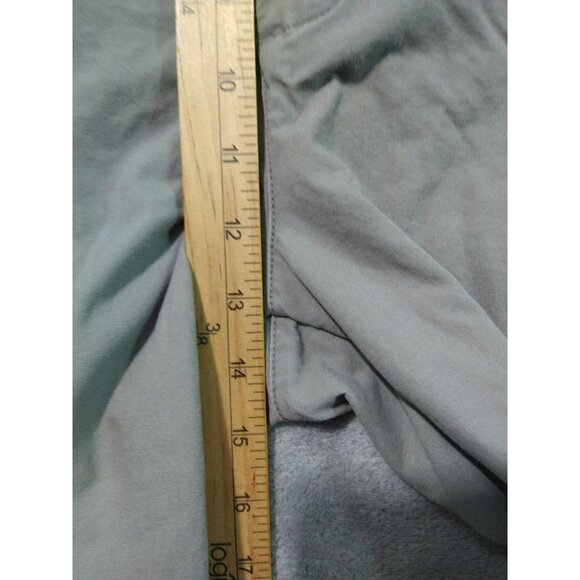 LL Bean Pants Mens Large Gray Chino Flannel Lined Flat Front Elastic Waist Warm - Picture 4 of 7